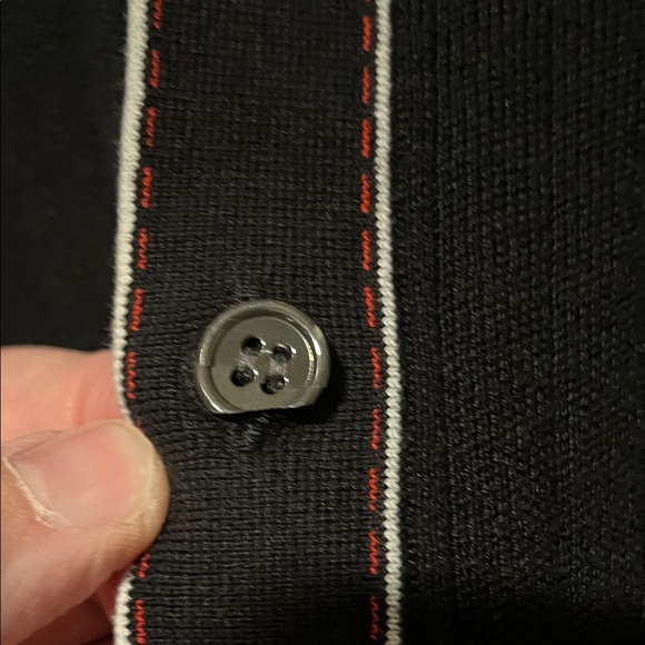 Todd Snyder knit Button-Up Shirt with White Trim XL as is - Picture 3 of 6